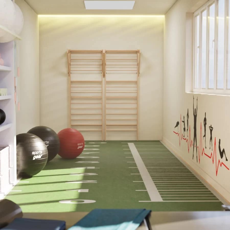 Sala de Pilates del Centro Zenit La Palma con varios utensilios para realizar ejercicios de Pilates