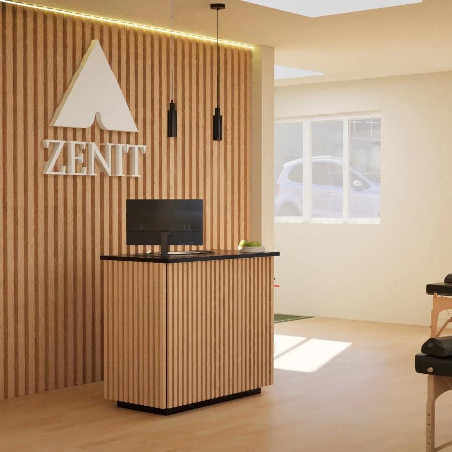 Recepción del Centro Zenit La Palma con imagen del logo