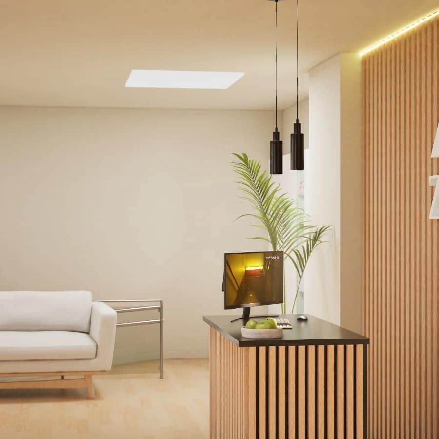 Recepción del Centro Zenit La Palma con detalle de las instalaciones